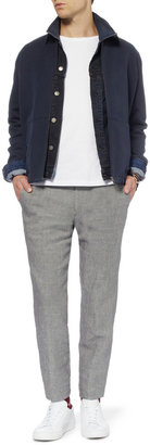 A.P.C. Woven Linen and Cotton-Blend Bomber Jacket