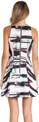 Milly Mirage Print Flare Dress