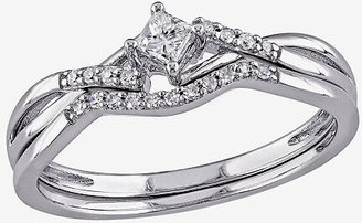 MODERN BRIDE 1/5 CT. T.W. Diamond Bridal Ring Set Sterling Silver