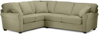Asstd National Brand Fabric Possibilities Roll-Arm 2-pc. Right-Arm Sleeper Sofa Sectional