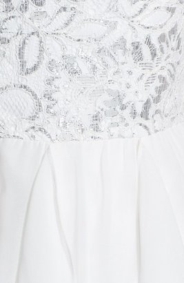 Aidan Mattox Embellished Lace & Ruffled Chiffon Gown