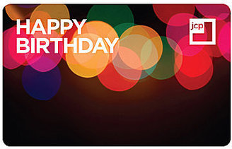 JCPenney JCP Gift Certificates $50 Happy Birthday Lights Gift Card