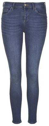 Topshop Moto 'Leigh' Vintage Skinny Jeans (Dark Denim) (Petite)