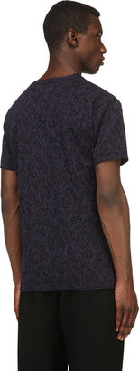 Yohji Yamamoto Purple Textured Paisley Shirt