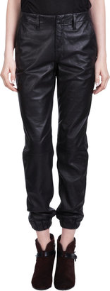 Rag and Bone 3856 Rag & Bone Leather Pajama Pants - BLACK LEATHER