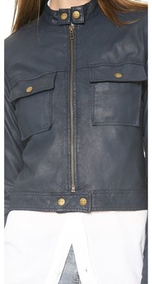 Current/Elliott The Leather Moto Jacket