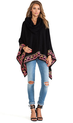 6 Shore Road Desert's Embroidered Poncho