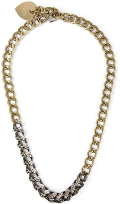 Lanvin crystal cable chain necklace