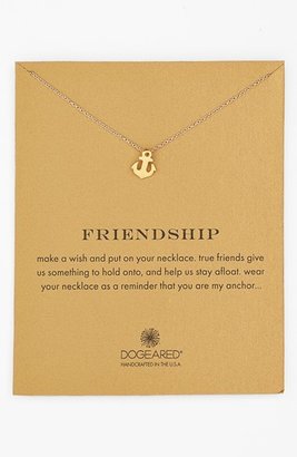 Dogeared 'Reminder - Friendship' Boxed Anchor Pendant Necklace