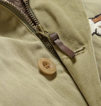 Visvim Deckhand Shearling-Collar Cotton and Linen-Blend Jacket
