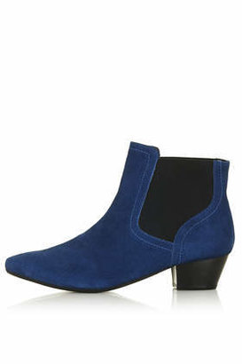 Topshop Womens BASIC Chelsea Boots - Navy Blue