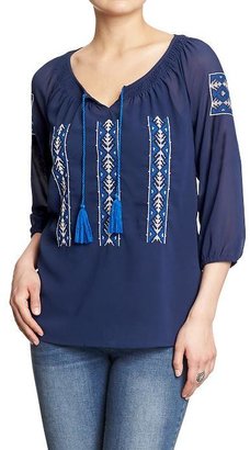 Old Navy Women's Embroidered Detail Blouses