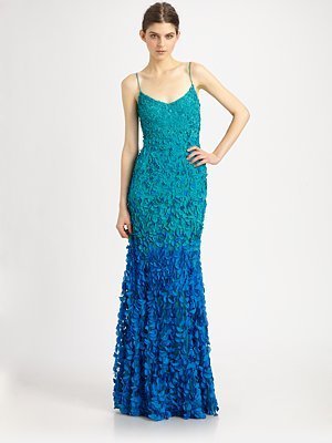 Theia Ombre Petal Gown