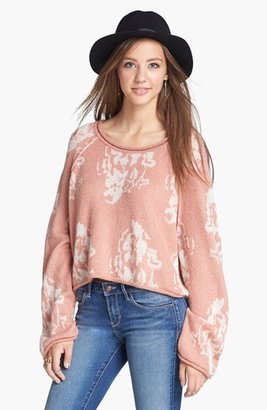 Love By Design Floral Boxy Sweater (Juniors)