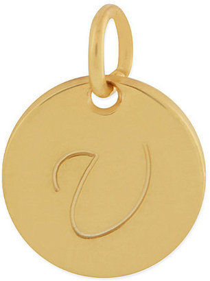 Anna Lou Gold plated small v disk charm