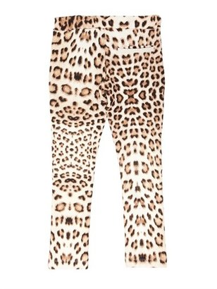 Roberto Cavalli Leopard Printed Cotton Jogging Trousers