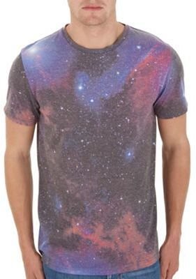 Burton Pink cosmic print t-shirt