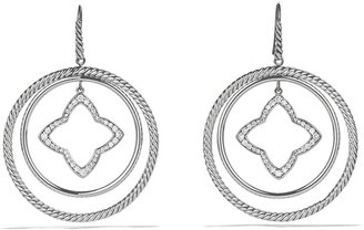 David Yurman Quatrefoil Large Earrings with Diamonds