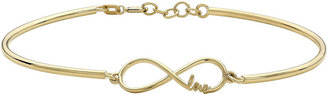 JCPenney FINE JEWELRY 10K Yellow Gold Infinity and Love Bracelet