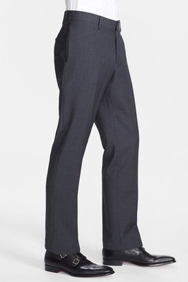 The Kooples Fitted Grey Wool Tuxedo Pants