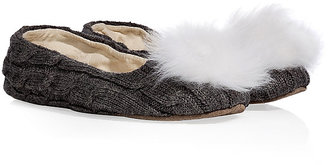 UGG Wool Slippers with Fur Pompom Gr. 7