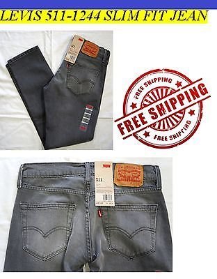 Levi's Nwt 511-1244 33 X 32 Express Grey Levis Slim Fit Jeans 045111244 Jean