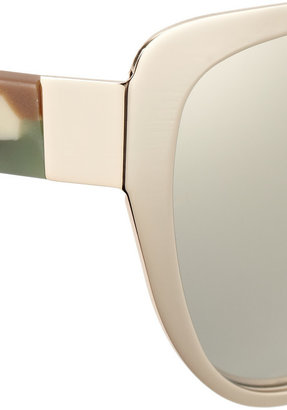 Prism Capri cat eye metal and acetate mirrored sunglasses