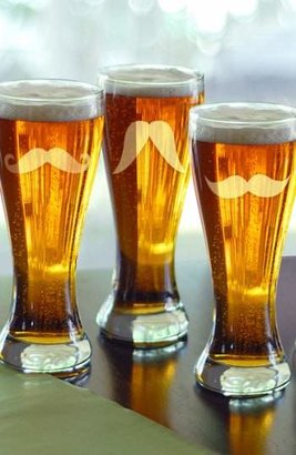 Cathy's Concepts Mustache Pilsner Glasses
