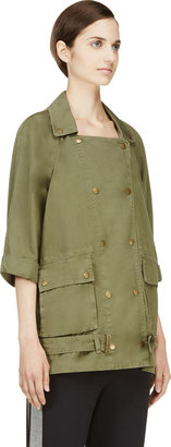 Current/Elliott Green Double-Breasted The Infantry Jacket