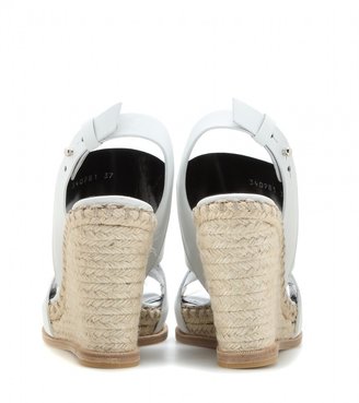 Balenciaga Leather espadrille wedge sandals