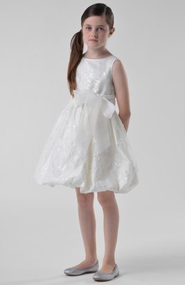 Us Angels Girl's Embroidered Organza Dress