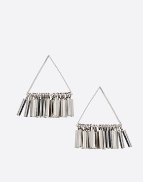 ASOS Triangle Stick Earrings - Silver