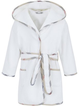 Burberry White Terry Dressing Gown