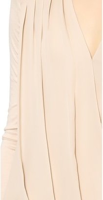 Alice + Olivia AIR by Cross Front Gathered Hem Top