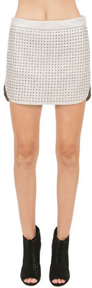 Mason by Michelle Mason Studded Leather Skirt in White Women