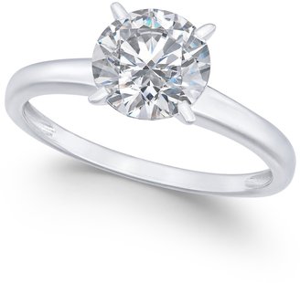 Arabella Cubic Zirconia (3-1/3 ct. t.w.) Solitaire Engagement Ring in 14k White Gold