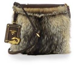 Prada Fox Fur Messenger Bag