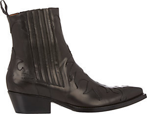 Sartore Women's Western Ankle Boots-BLACK