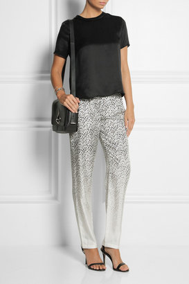 Band Of Outsiders Degradé leopard-print silk-twill tapered pants