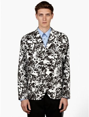 Jil Sander Mens Black Printed Coppa Shirt Jacket