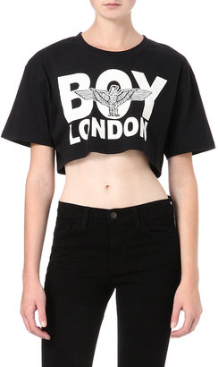 Boy London Cropped logo t-shirt