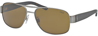 Polo Ralph Lauren PH3080 Metal Aviator Sunglasses