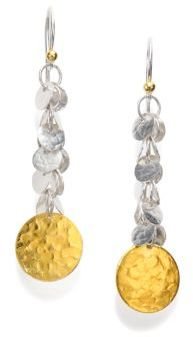 Gurhan Lush Sterling Silver & 24K Yellow Gold Drop Earrings