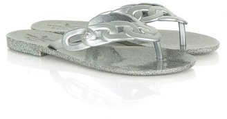 Vivienne Westwood Harmonic Links Silver Glitter Sandal
