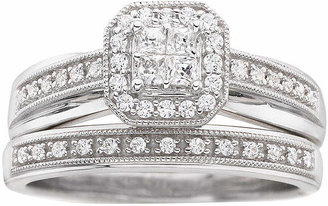 MODERN BRIDE I Said Yes 3/8 CT. T.W. Certified Diamond Princess-Style Bridal Set