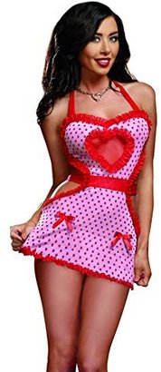 Dreamgirl Women's Sweet Seductions Apron Babydoll and Thong 2 Piece Set