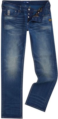 G Star Men's G-Star Attac stonewash straight leg jeans