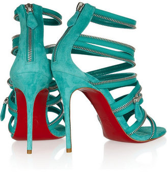 Christian Louboutin 20th Anniversary Unzip 100 suede sandals