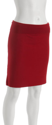 Rachel Pally red stretch jersey convertible pencil skirt