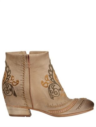 Strategia 80mm Embroidered Calf Low Boots
